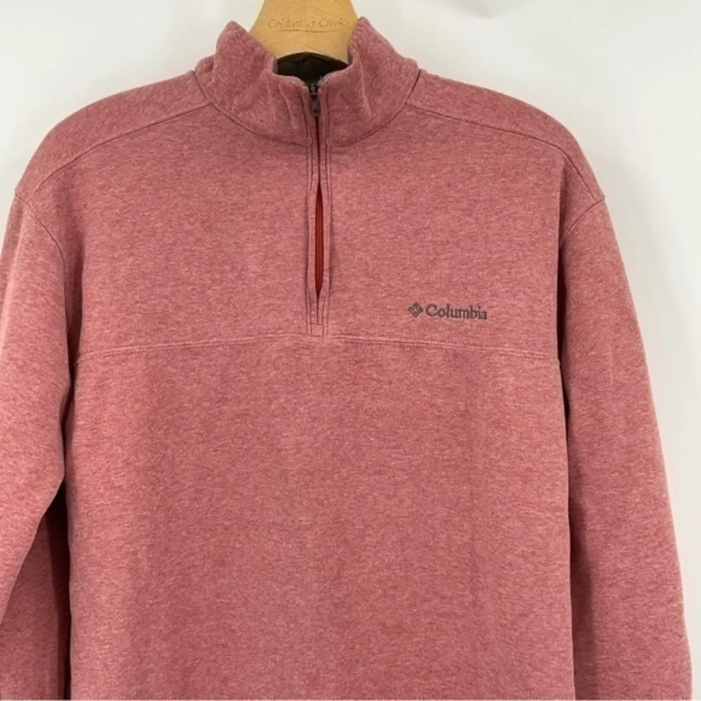 Columbia Mens Hart Mountain II Half Zip Sweatshirt Red Size Medium J2‎